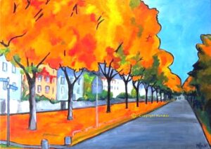 Taxisstrasse im Herbst
