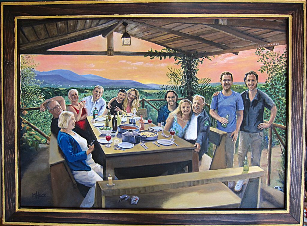 Tuscan dinner - family portrait